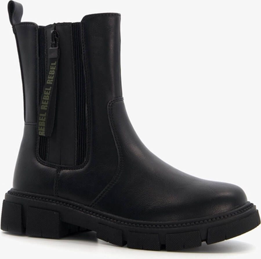 BLUE BOX meisjes chelsea boots zwart Uitneembare zool