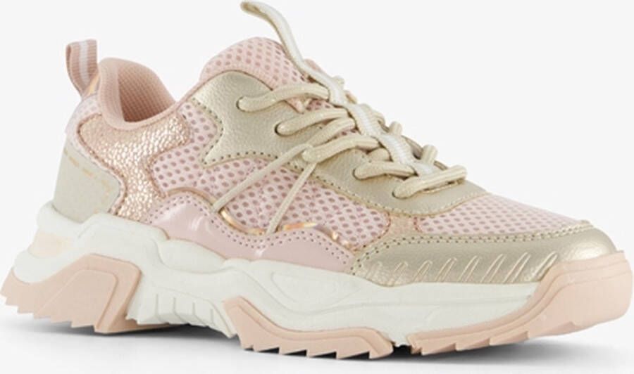 BLUE BOX meisjes dad sneakers goud roze Uitneembare zool