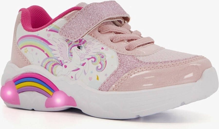 BLUE BOX meisjes regenboog sneakers met lichtjes Roze Uitneembare zool