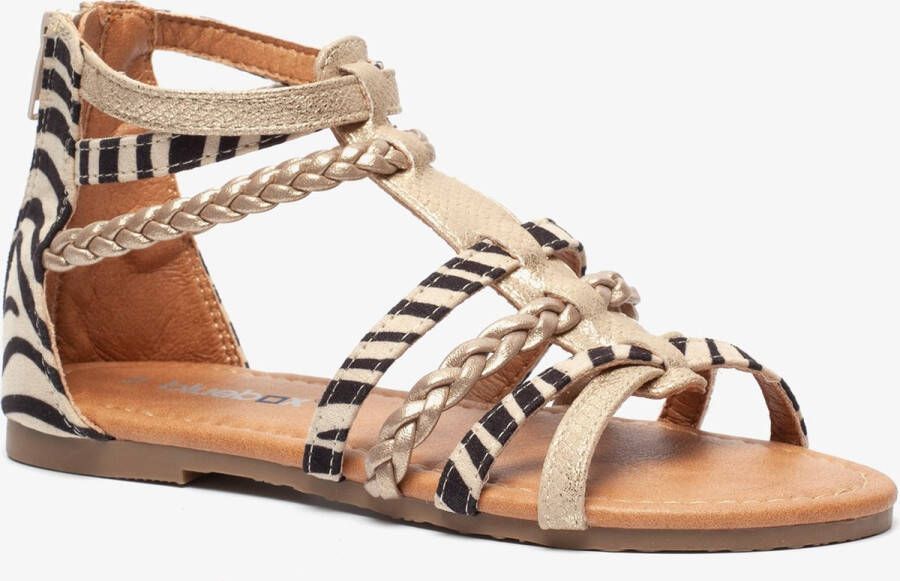 BLUE BOX meisjes sandalen goud zebraprint