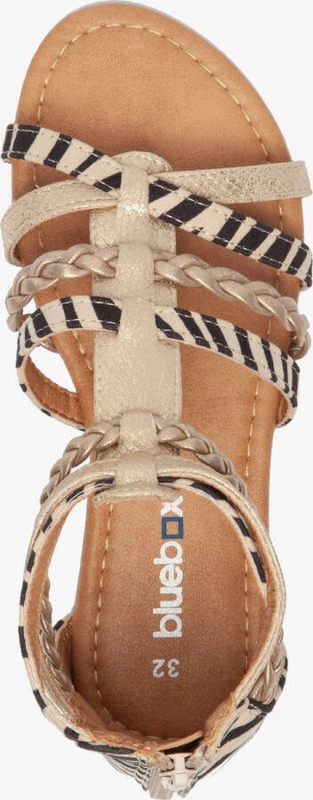 BLUE BOX meisjes sandalen goud zebraprint