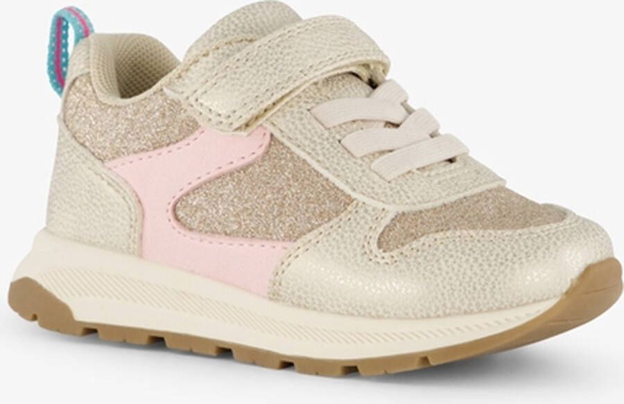 BLUE BOX meisjes sneakers met glitters Beige Uitneembare zool