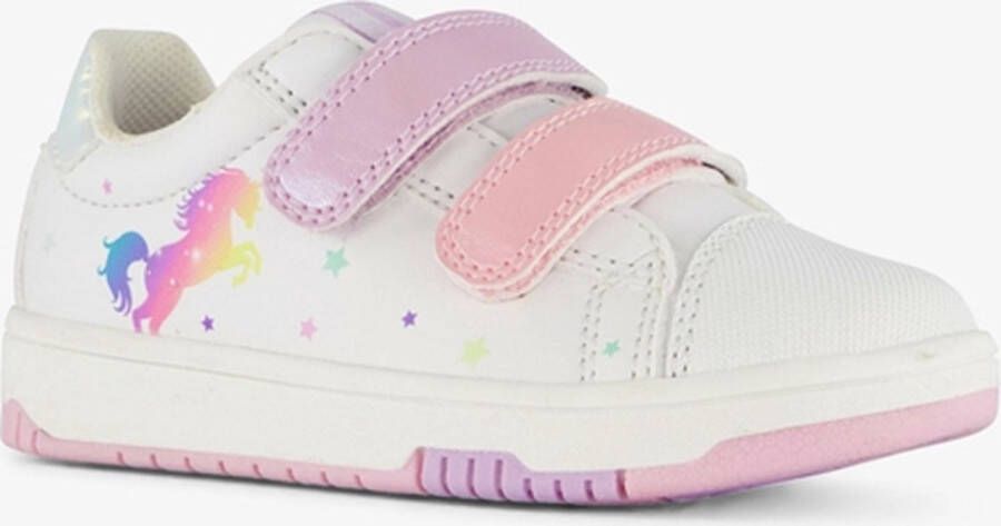 BLUE BOX meisjes sneakers met unicorns wit roze Uitneembare zool