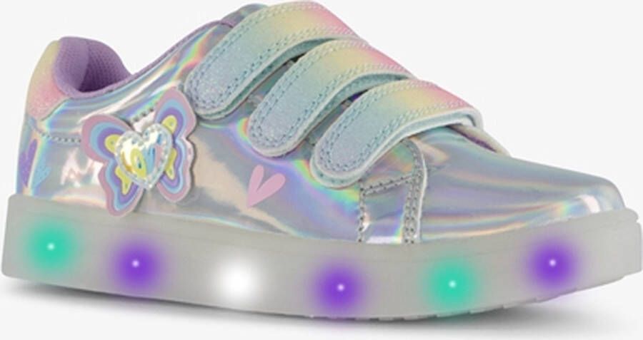 BLUE BOX meisjes sneakers zilver met lichtjes Uitneembare zool