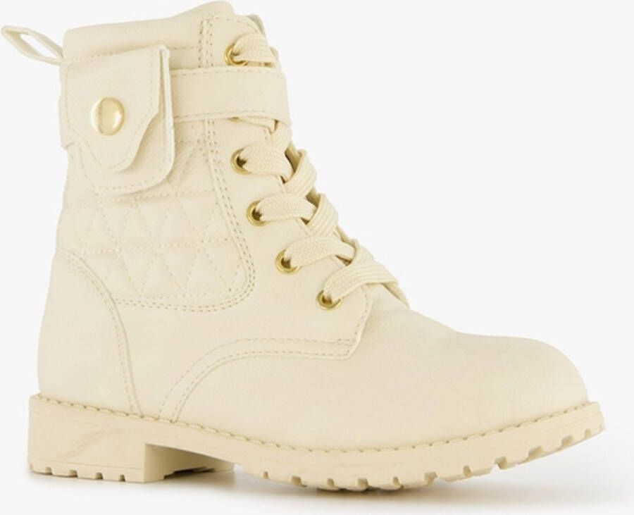 Blue Box meisjes veterboots met tasje beige