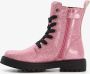 BLUE BOX meisjes veterboots roze met glitters Uitneembare zool - Thumbnail 1