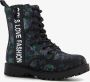 Blue Box meisjes veterboots zwart metallic - Thumbnail 1