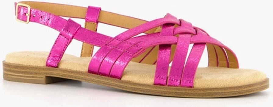 BLUE BOX metallic dames sandalen fuchsia roze