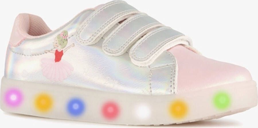 BLUE BOX metallic sneakers met lichtjes zilver