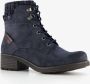 BLUE BOX veterboots blauw met gebreid detail - Thumbnail 1