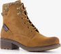 BLUE BOX veterboots cognac met gebreid detail - Thumbnail 1