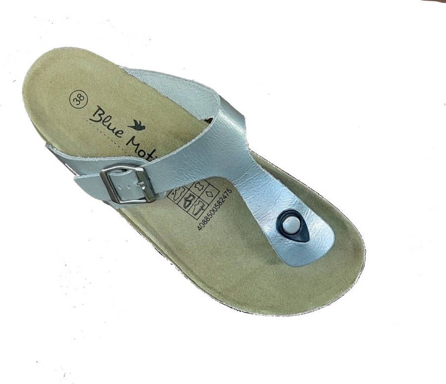 Blue motion teenslippers model 3 zilver