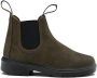 Blundstone 2496 kids boots waxed olive Groen - Thumbnail 2