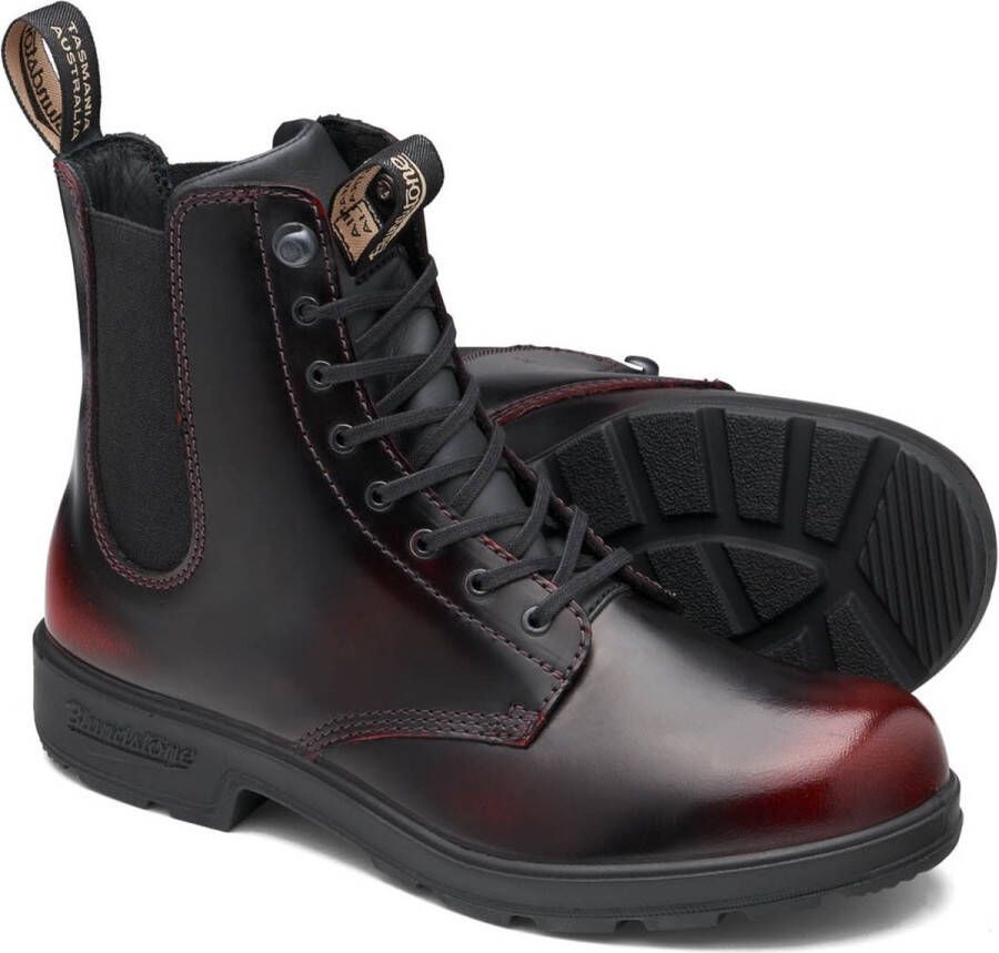 Blundstone Damen Stiefel Boots #2220 Bordeaux Brush Leather (Lace-Up)-6UK