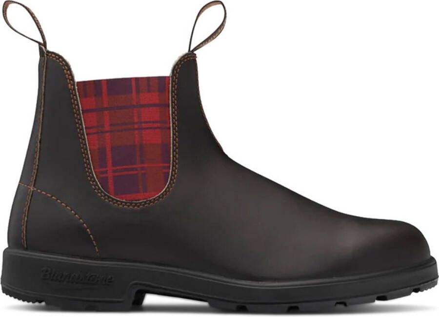 Blundstone Chelsea Stijl Enkellaarzen met Gekleurde Gestreepte Elastieken Black