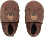 Bobux Soft Soles Lederen Babyslofjes Papa Bear Toffee - Thumbnail 1