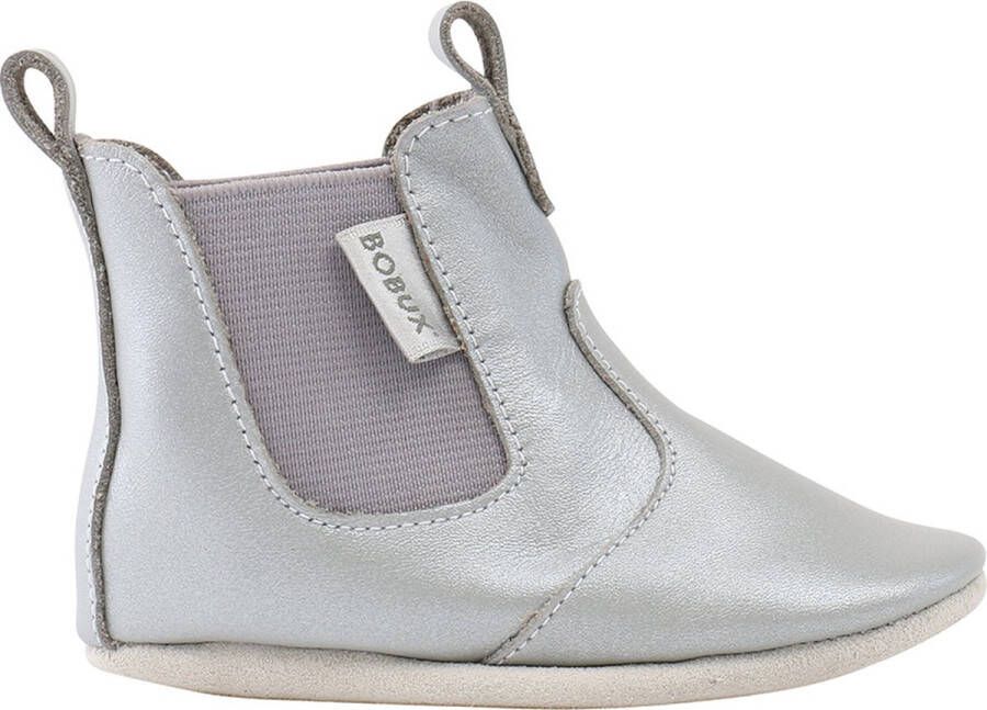 Bobux Soft Soles Jodphur laarsje zilver Babyslofjes