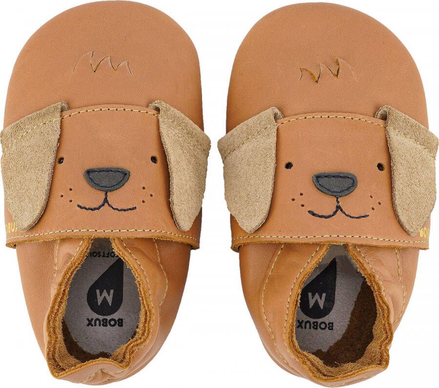 Bobux Soft Soles Lederen Babyslofjes Little Pup Caramel