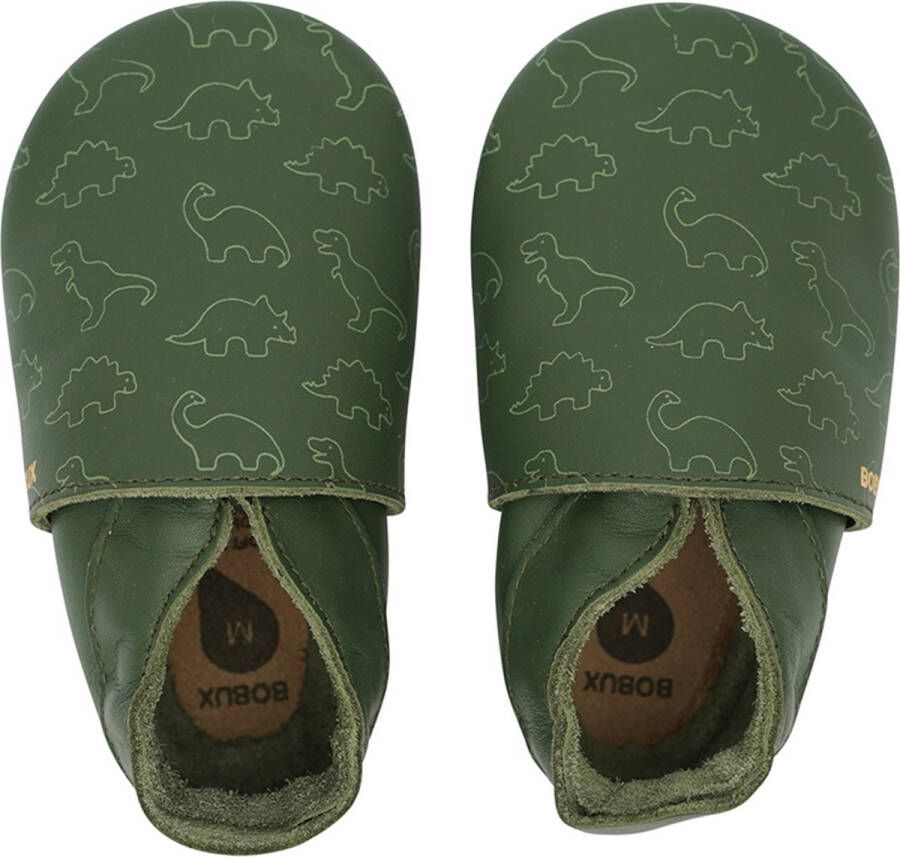 Bobux Soft Soles Slofjes Dino Olive