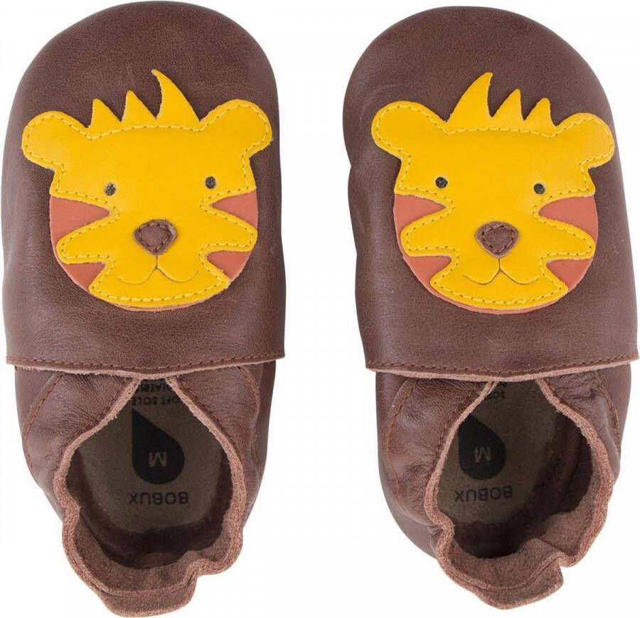 Bobux Soft Soles Baby Slofjes Leer Tiger Chocolate