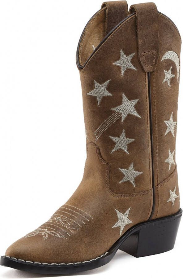 Bootstock STARS BROWN Cowboylaarzen Western laarzen Cowboy boots Meisje Bruin 24 (671270219807)