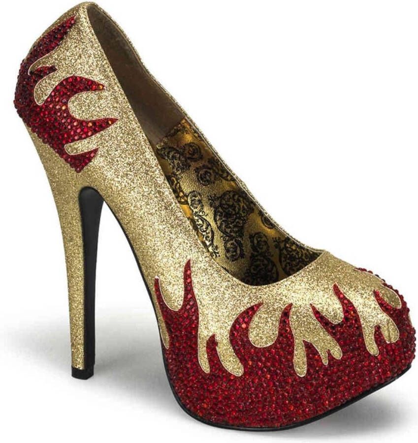 Bordello Pumps 39 Shoes TEEZE 27 Goudkleurig Rood - Foto 1