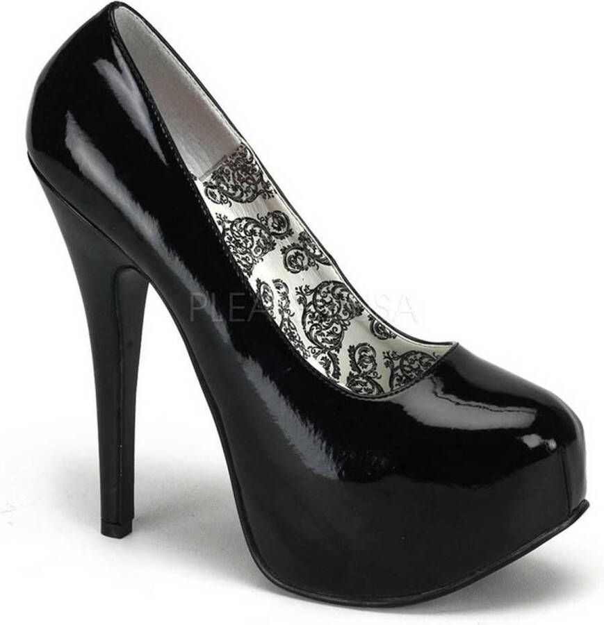 Bordello TEEZE-06W Pumps 46 Shoes Zwart