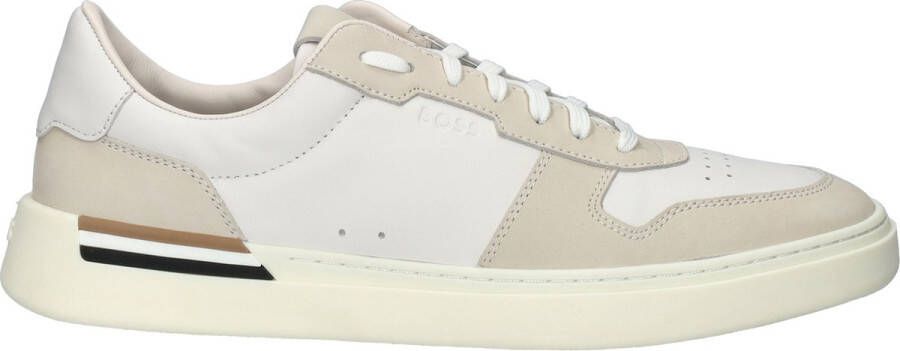 Hugo Boss Leren Sneakers met Suede Details White Heren