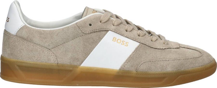 BOSS Lage Sneakers Heren Brandon_tenn Maat: 41 Materiaal: Suède Kleur: Beige