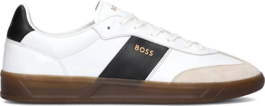 BOSS Lage Sneakers Heren Brandon Tenn Maat: 43 Materiaal: Leer Kleur: Wit