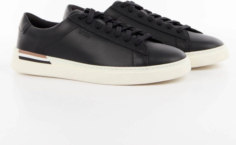 BOSS Lage Sneakers Clint Tenn Maat: 44 Materiaal: Leer Kleur: Zwart