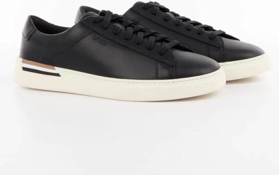 Boss Clint Tenn Lage sneakers Leren Sneaker Heren Zwart