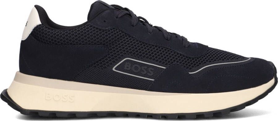 BOSS Lage Sneakers Heren Jonah_runn Maat: 41 Materiaal: Suède Kleur: Blauw