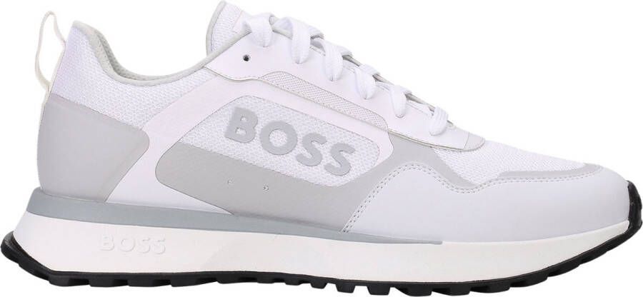 BOSS Lage Sneakers Heren Jonah_runn Maat: 40 Materiaal: Textiel Kleur: Wit