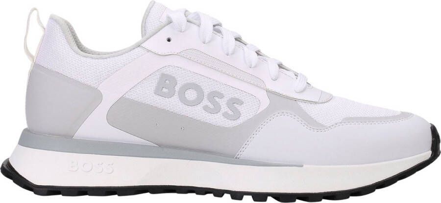 Boss Black Witte Sneakers met Logo Detail White Heren