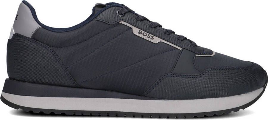 BOSS Lage Sneakers Heren Kai Runn Maat: 44 Materiaal: Leer Kleur: Blauw