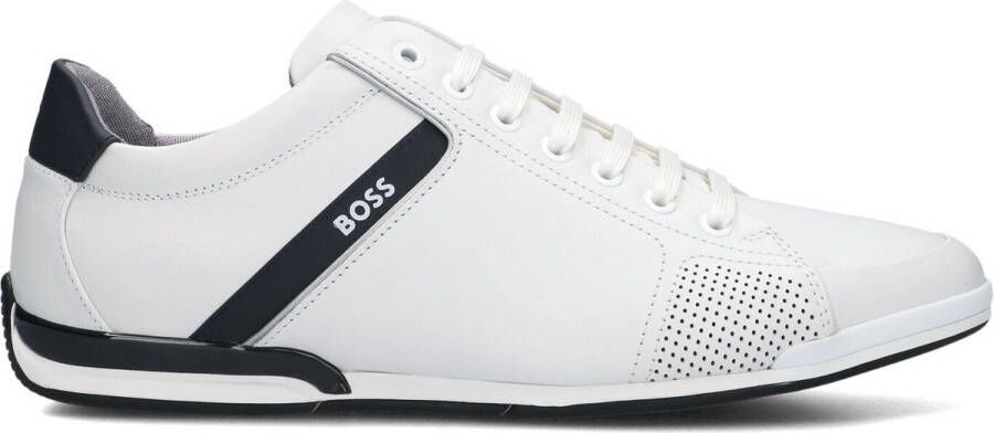 BOSS Saturn Lowp Lage sneakers Leren Sneaker Heren Wit