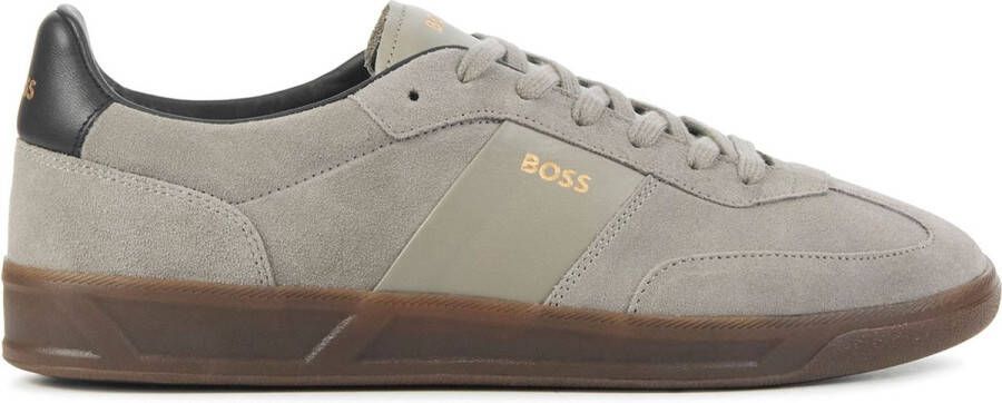 Boss Hugo Sneakers Heren Lage sneakers Herenschoenen Suède Brandon Tenn Taupe