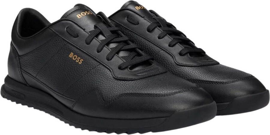 BOSS Lage Sneakers Heren Zayn Lowp Maat: 40 Materiaal: Leer Kleur: Zwart