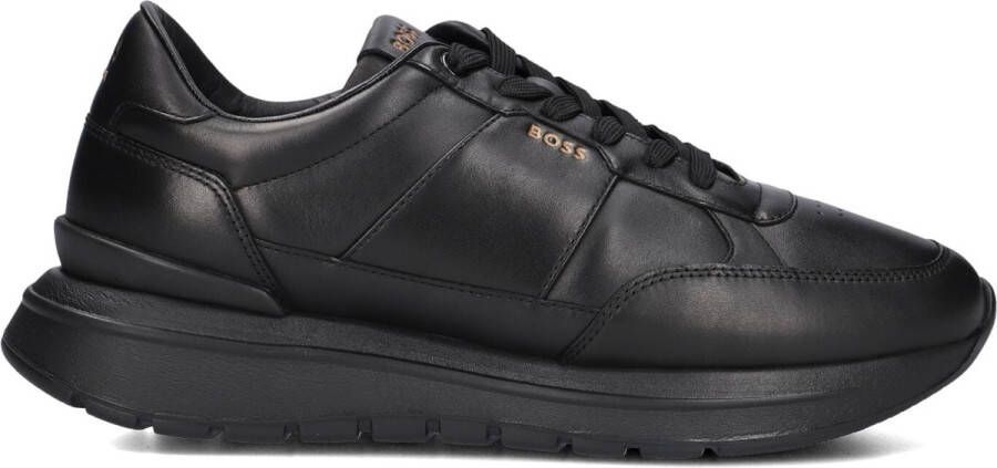 BOSS Lage Sneakers Heren Jace Runn Maat: 41 Materiaal: Leer Kleur: Zwart