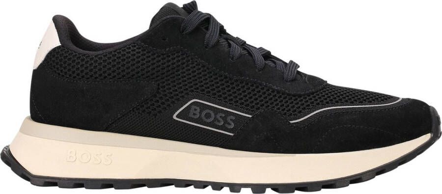 BOSS Lage Sneakers Heren Jonah_runn Maat: 41 Materiaal: Textiel Kleur: Zwart