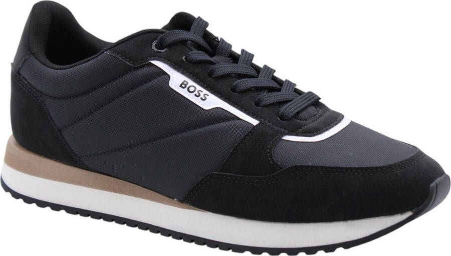 BOSS Lage Sneakers Heren Kai Runn Maat: 46 Materiaal: Mesh Kleur: Zwart