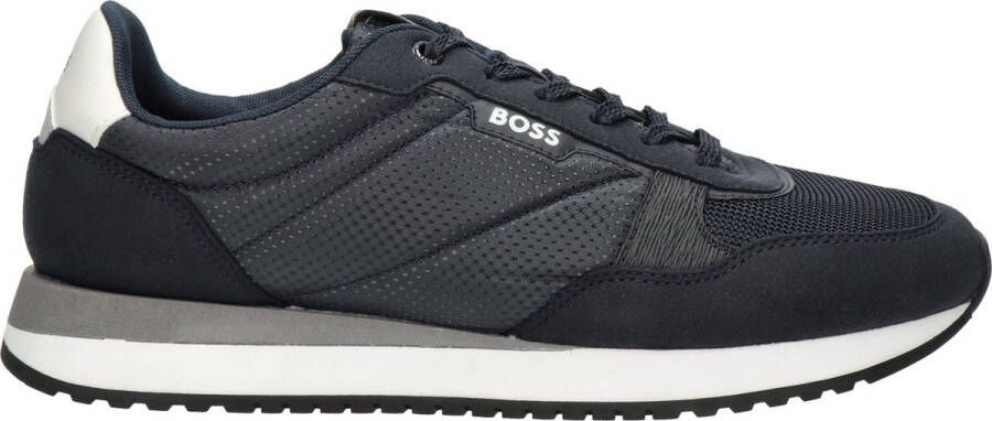 BOSS Lage Sneakers Heren Kai Runn Maat: 44 Materiaal: Suède Kleur: Blauw