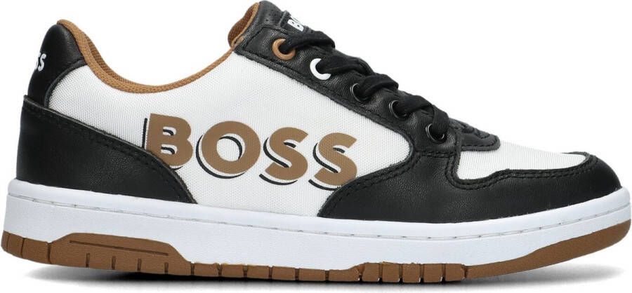 Boss Kids Baskets J50861 Lage sneakers Leren Sneaker Jongens Zwart