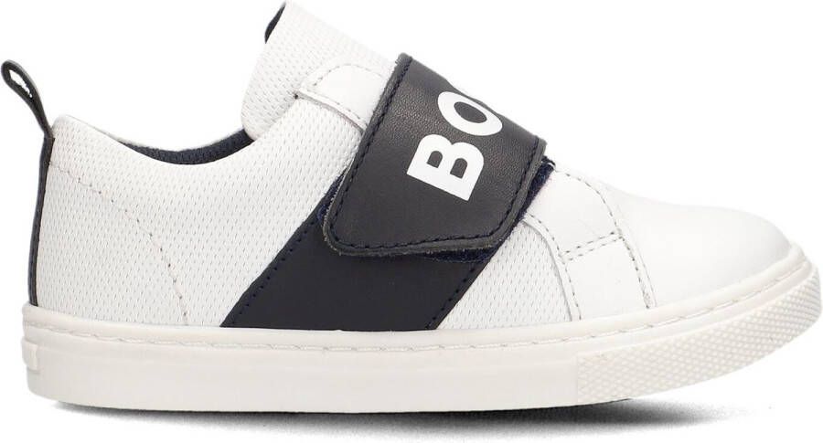 Boss Kids Baskets J50870 Lage sneakers Leren Sneaker Jongens Wit