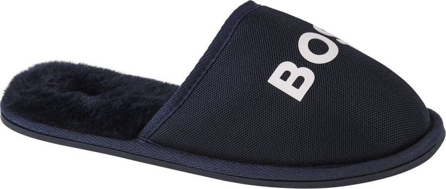 Boss Logo Slippers J29312-849 voor een jongen Marineblauw Pantoffel