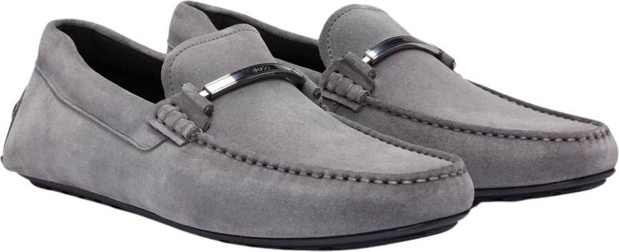 Hugo Boss Stijlvolle Erwin Mocassin Schoenen Gray Heren