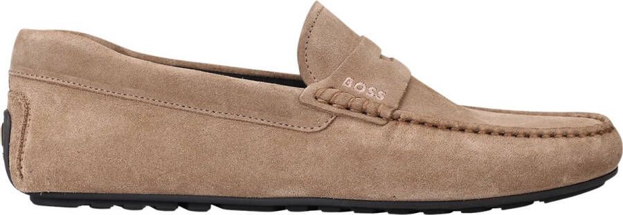 BOSS Noel_mocc Loafers Suède Instapper Heren Bruin