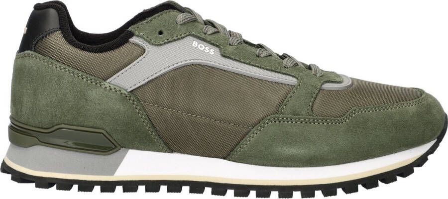 BOSS Lage Sneakers Heren Parkour-l_runn Maat: 39 Materiaal: Suède Kleur: Groen