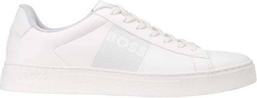 Hugo Boss Witte Slip-On Sneakers van Leer voor Heren White Heren